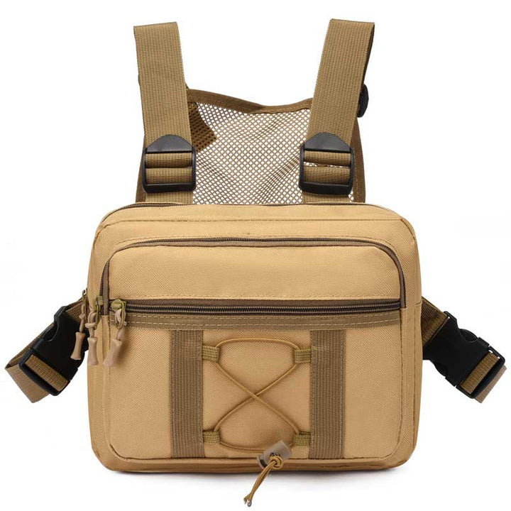 Adventure-ready tactical chest rig bag, durable & water-resistant for outdoor gear.
