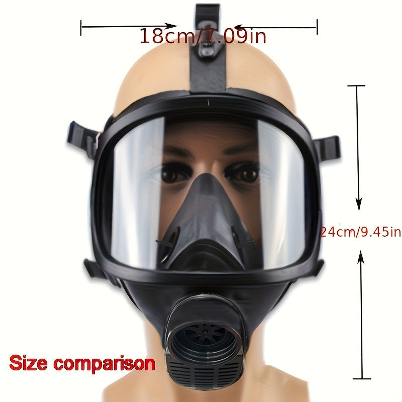 Tactical full-face gas mask for superior chemical, dust, & hazard protection. Essential safety respirator.