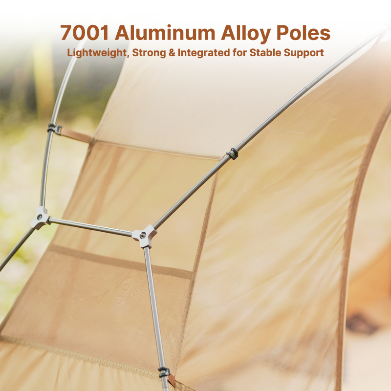 Single person hiking gear: ultralight bivy tent with rainfly, perfect for elevated camping.