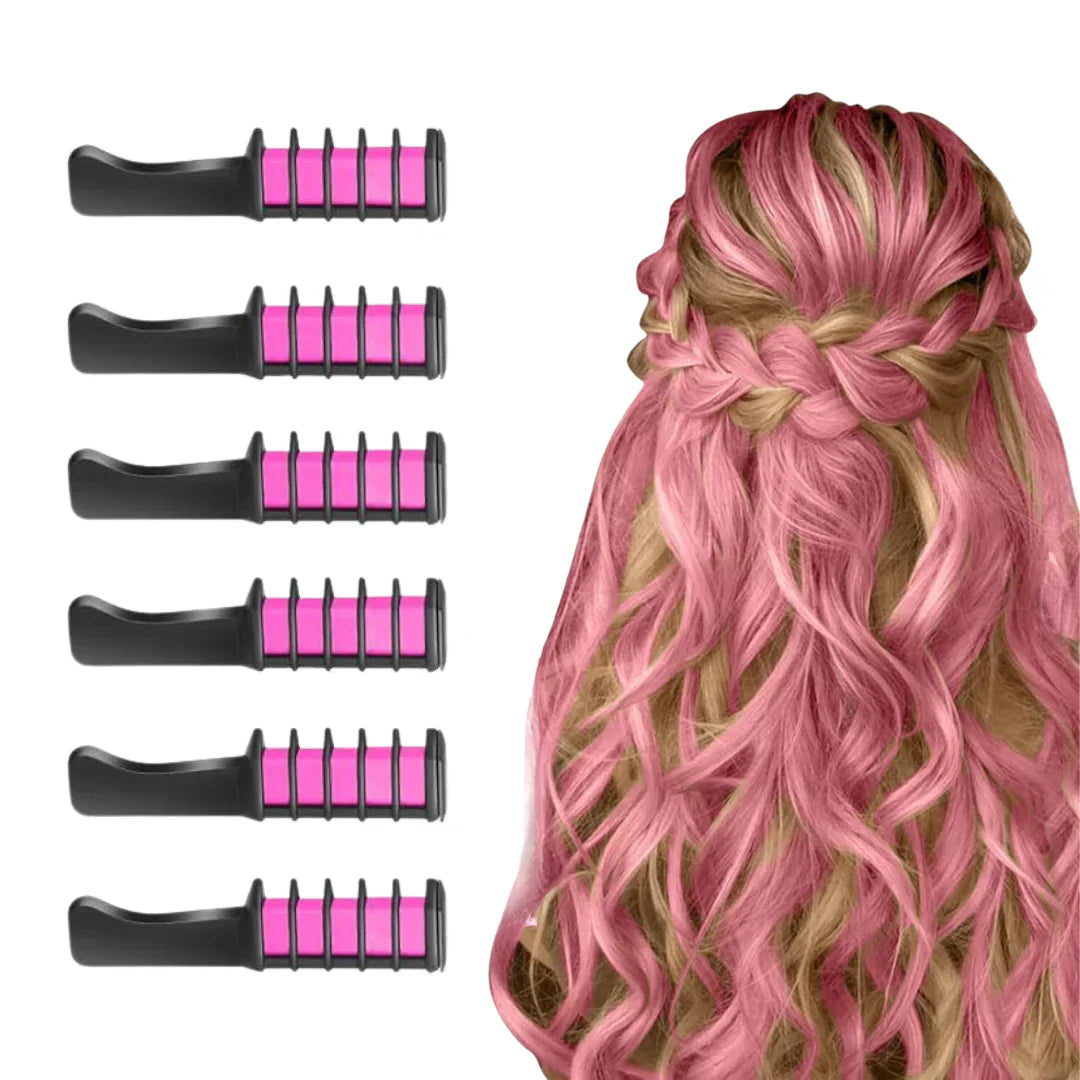 Unisex vibrant temporary hair chalk sticks in bold, blendable colors for safe, washable application on various hair types.