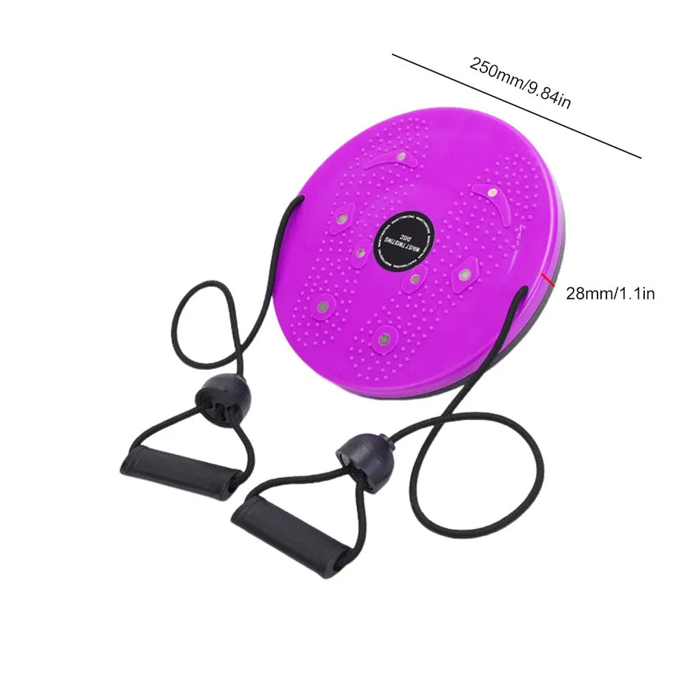 "Unisex waist twisting disc with magnetic massage points for core workouts, available in vibrant colors, supports 100KG."