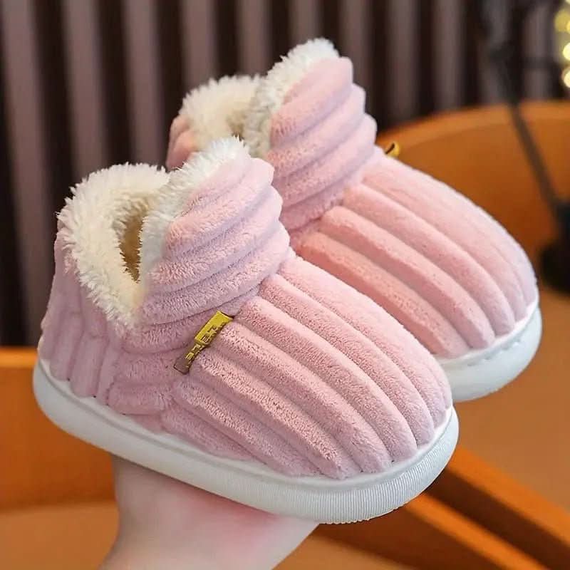 Cushioned thermal house shoes, offering cozy warmth for indoor comfort.