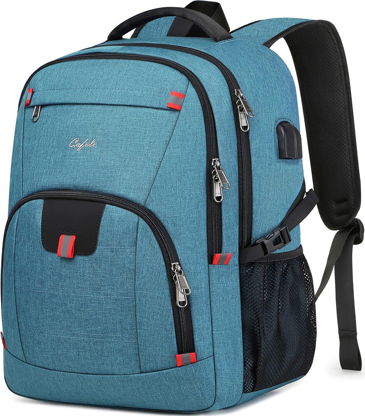 Modern unisex TechPro backpack with water resistance, anti-theft protection, and a convenient USB port.