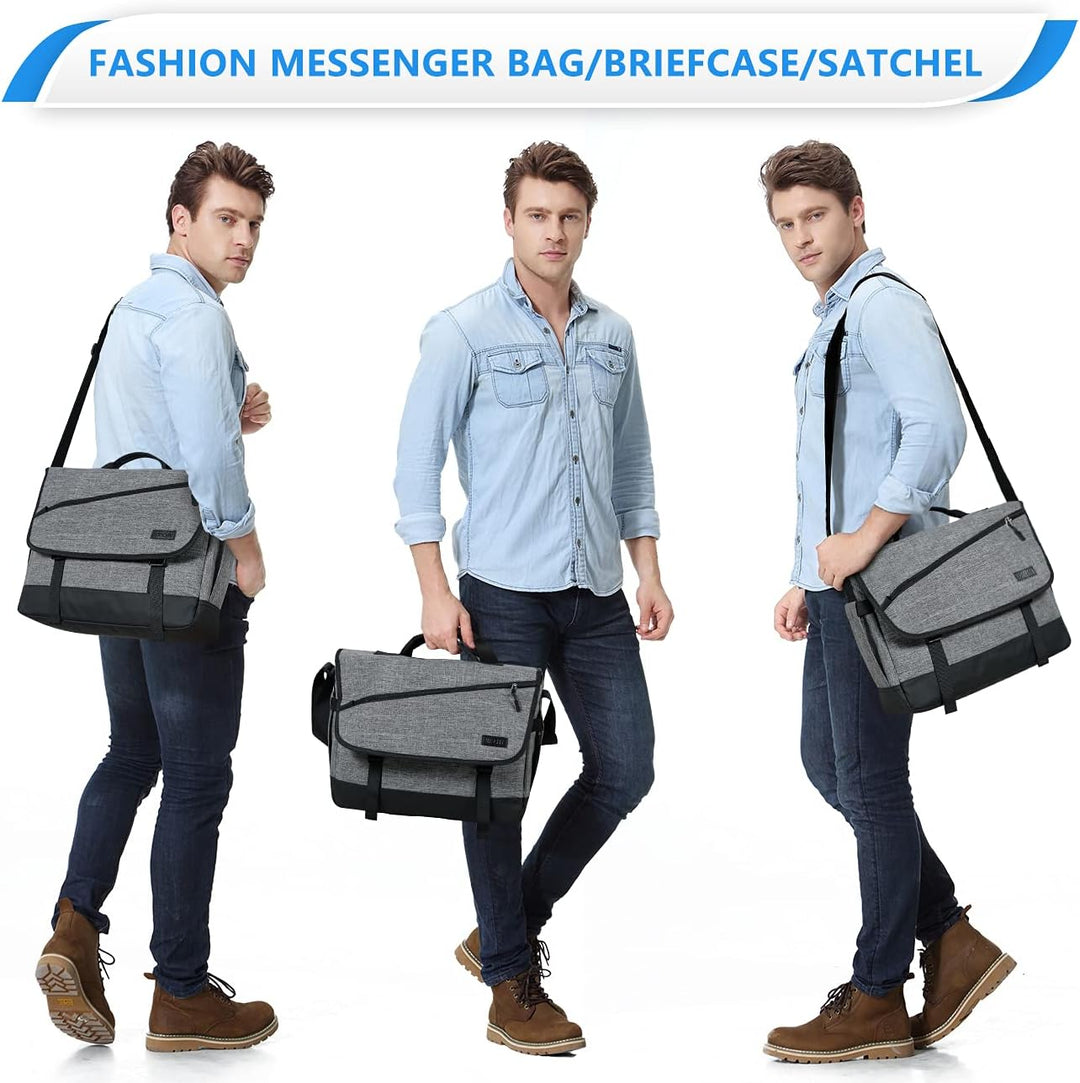 WorkMate water-resistant laptop messenger bag, unisex design with a comfortable adjustable strap for daily use.