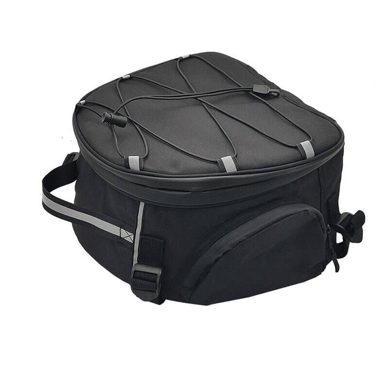 Unisex water-resistant motorcycle gear bag. Multi-compartment for rider essentials & storage.
