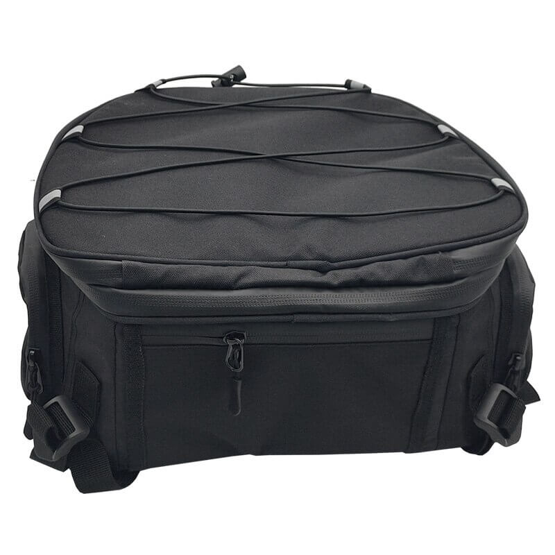 Protective multi-compartment motorcycle gear bag. Water-resistant for all rider essentials.