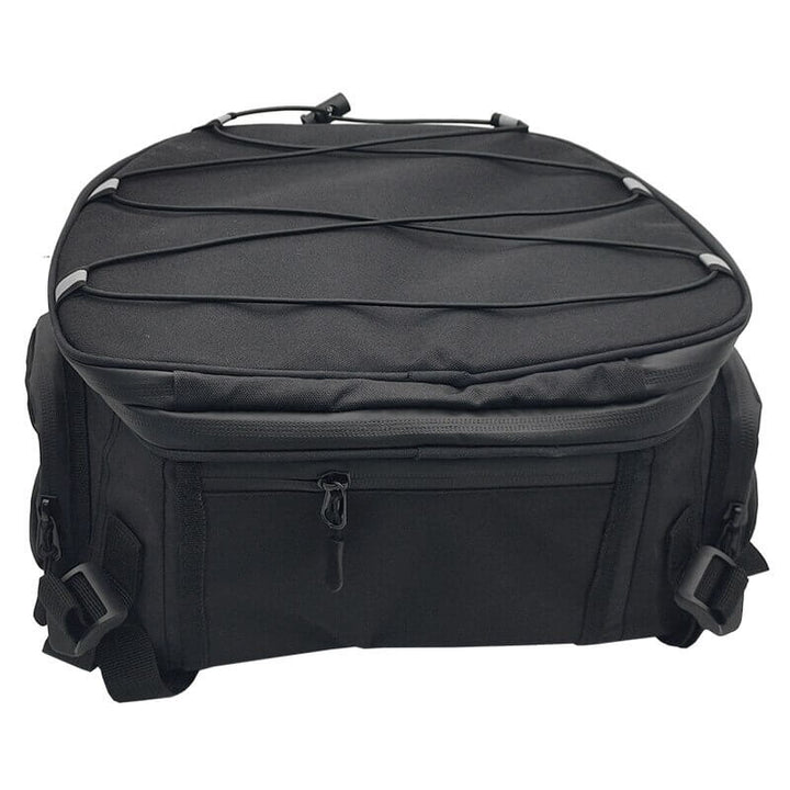 Protective multi-compartment motorcycle gear bag. Water-resistant for all rider essentials.