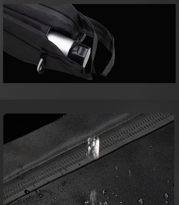Unisex water-resistant fanny pack with multiple pockets, durable & hands-free for sports.