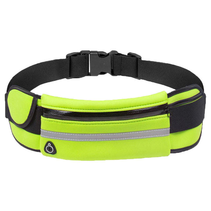 Unisex water-resistant fitness belt, ideal for running & travel storage. Holds phones & small items.