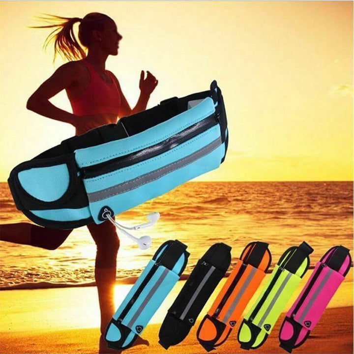 Travel storage waist belt, water-resistant for active use. Perfect for phone & accessories.