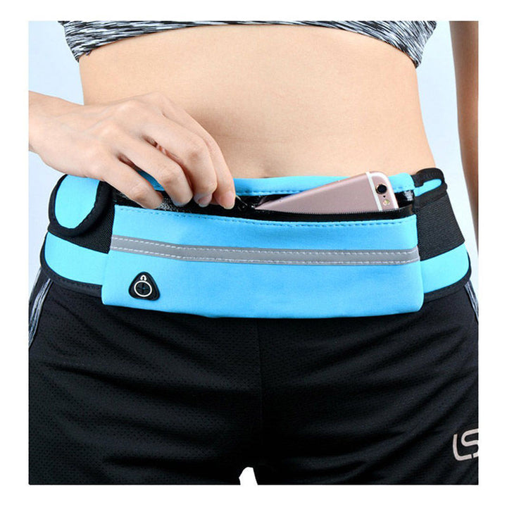 Sleek water-resistant sports waist belt for running & active lifestyles. Holds phone securely.