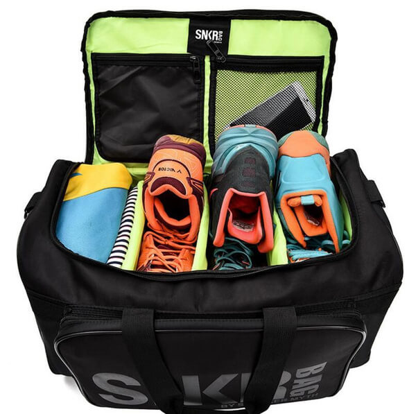 Practical water-resistant gym bag for sneakers and essentials, suitable for men & women.