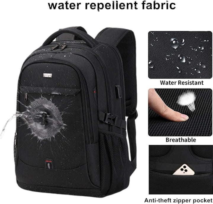 Versatile unisex travel & school backpack. Water-resistant, spacious, & organized for laptops & daily essentials.
