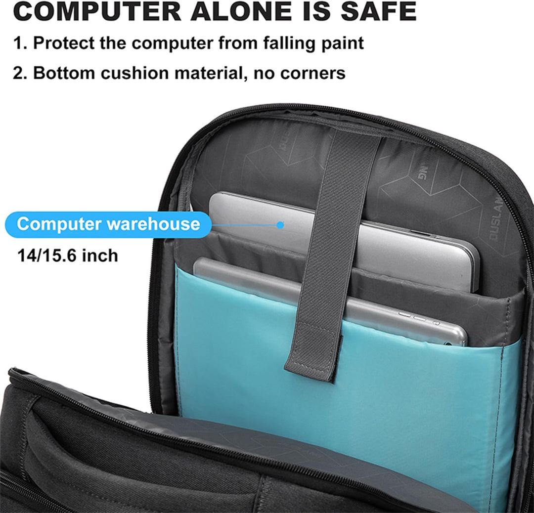 Smart organization travel backpack. Water-resistant unisex bag for laptops, books, & daily carry with secure compartments.