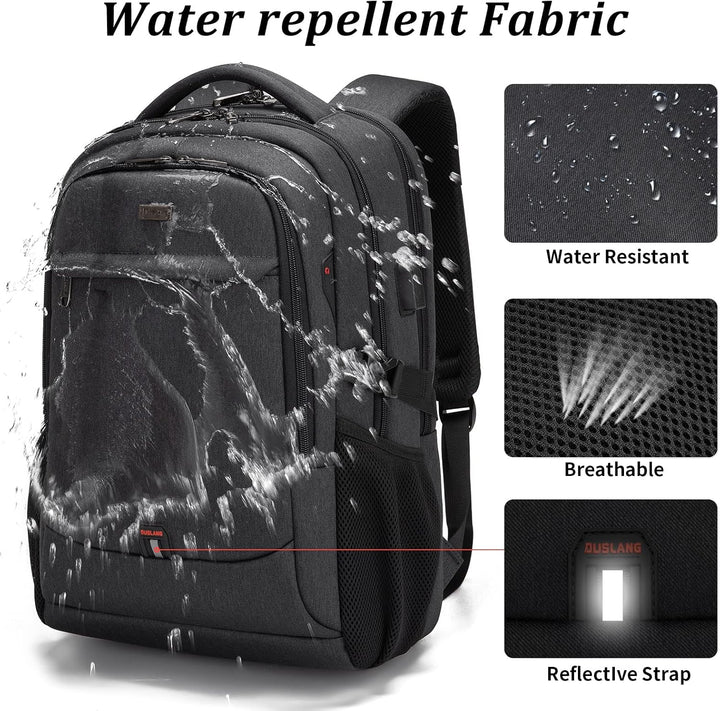 Women's stylish laptop backpack for commute, travel, with anti-theft features.