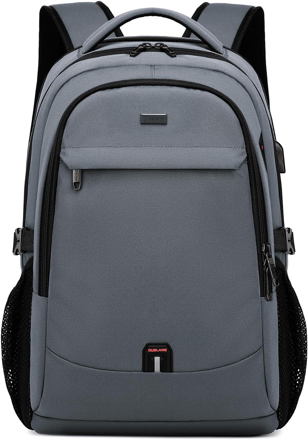 Unisex water-resistant travel laptop backpack with USB charging port. Perfect for daily commute, college & business.