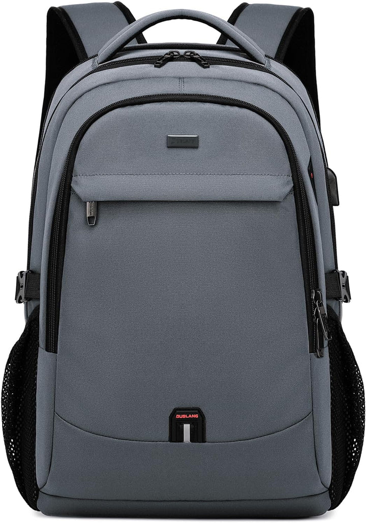 Unisex water-resistant travel laptop backpack with USB charging port. Perfect for daily commute, college & business.