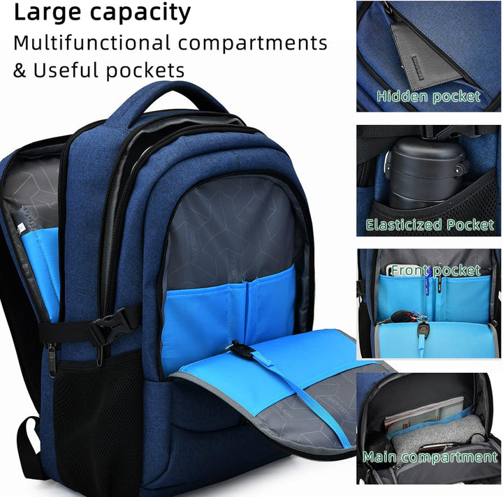 Spacious multi-compartment anti-theft backpack for daily commute & student use.
