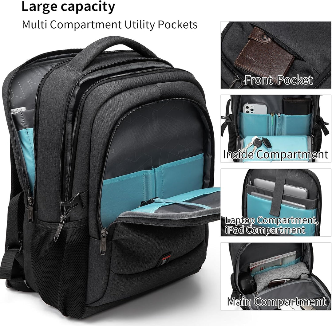 Business travel anti-theft backpack, perfect carry-on with organized pockets.