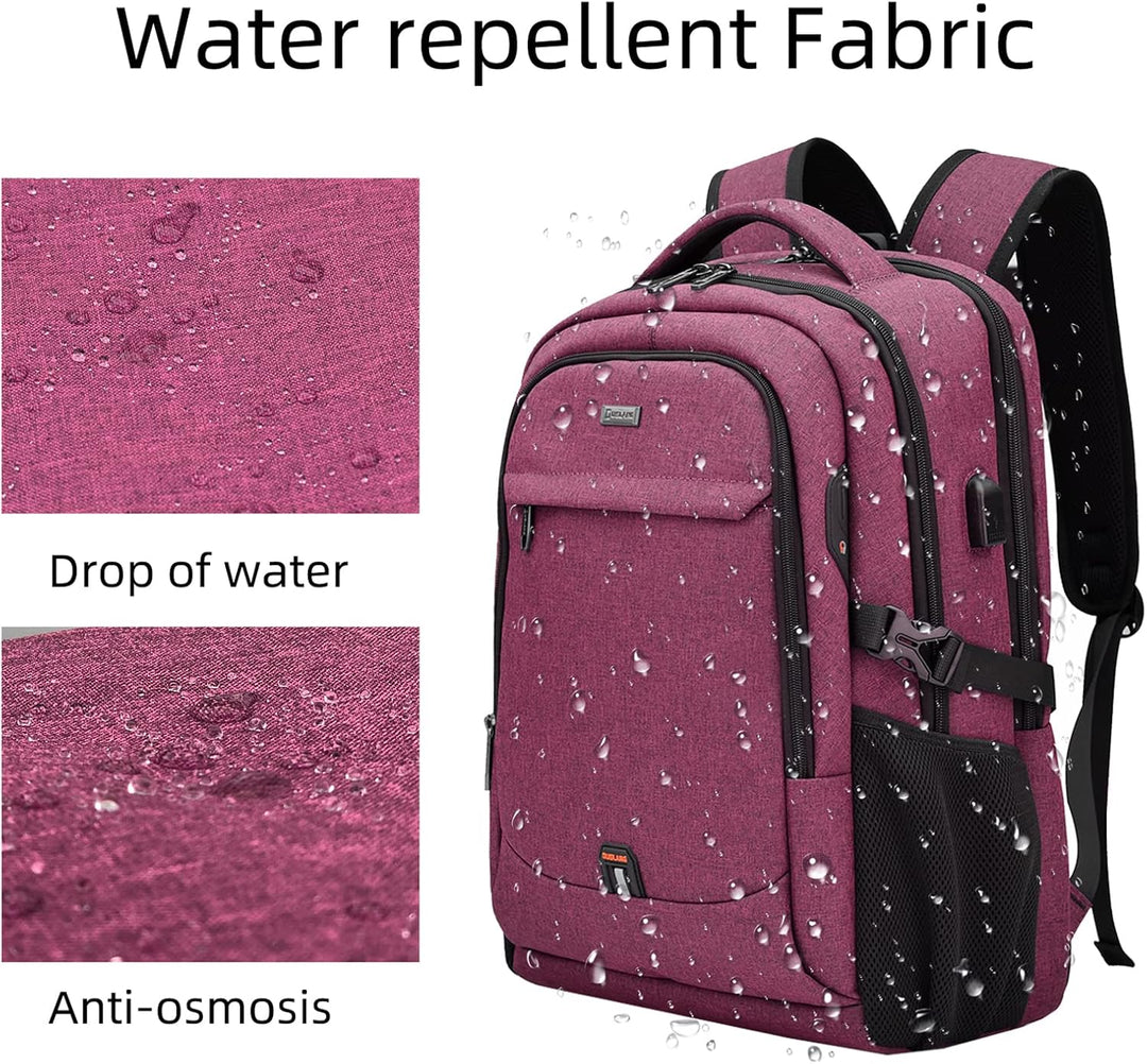 Anti-theft features on a unisex travel backpack, ensuring secure daily commute.