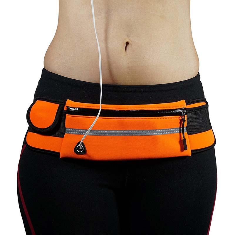 Unisex waterproof fitness waist pack for running, hiking & travel. Lightweight & adjustable sports belt with phone holder.