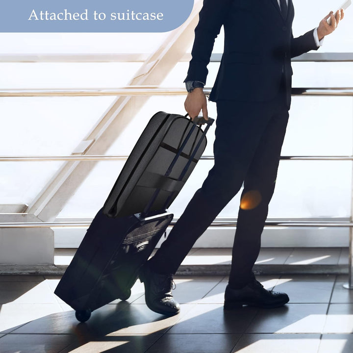 Foldable Oxford garment travel bag for suits & dresses, waterproof, ensuring wrinkle-free clothing protection on trips.
