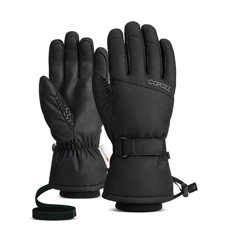 Durable unisex waterproof gloves, ideal for winter outdoor activities like hiking and snow sports.