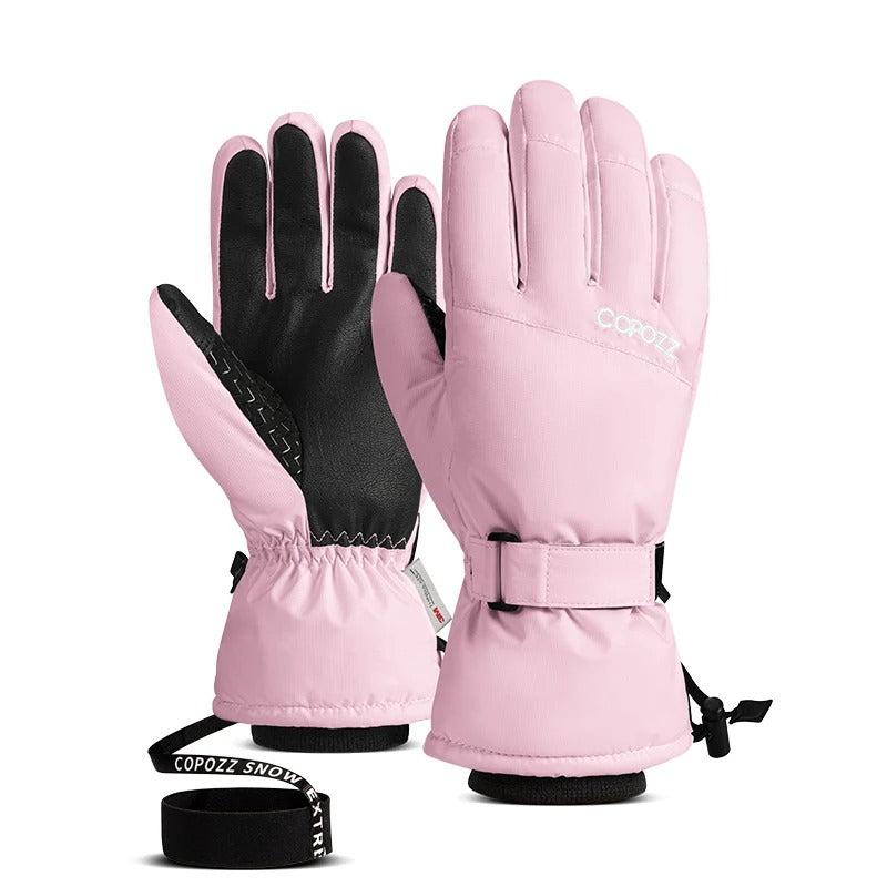 Warm ultralight winter gloves, insulated and waterproof, perfect for cold weather skiing & snowboarding.