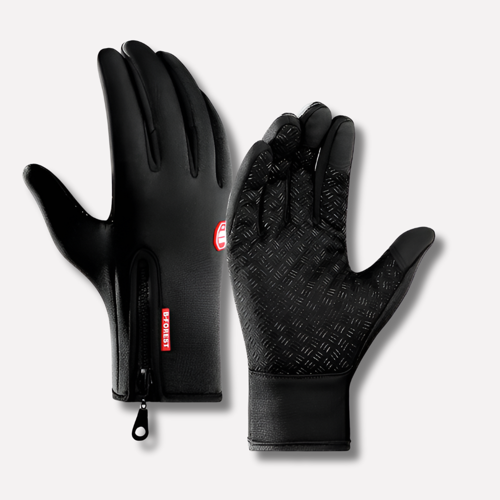 Unisex winter heated gloves for cycling & skiing, providing thermal warmth & touchscreen compatibility in cold weather.