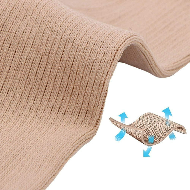 Unisex support stockings, knee-high zipper design for circulation, comfort & fatigue relief.