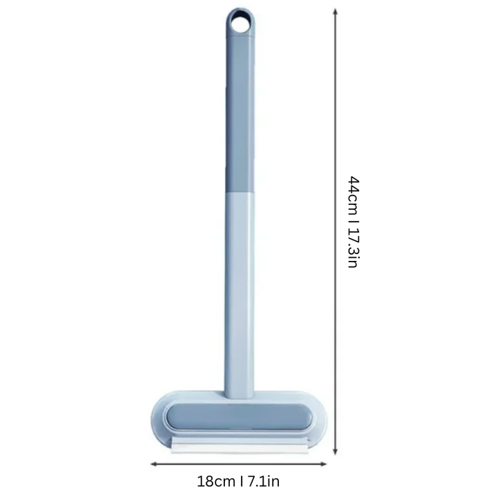 Reusable pet hair remover squeegee for easy fur removal from auto interiors & home furniture. Great for dog & cat hair.