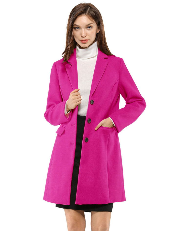 Sophisticated women's classic collared coat. Tailored for an elegant look & winter fashion.