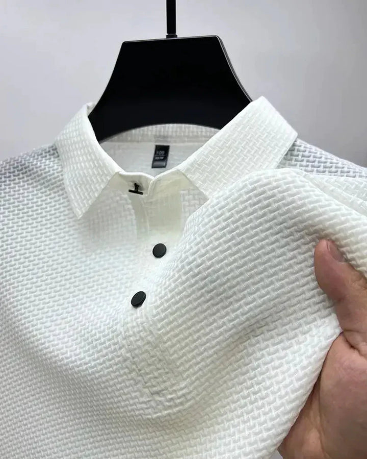 Comfortable men's elegant polo shirt. A versatile short-sleeve classic for casual and office fashion.