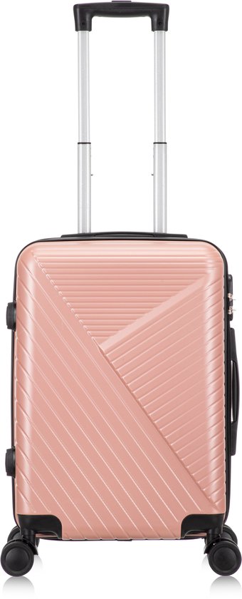Valencia compact carry-on suitcase with organized interior, perfect for travel essentials.
