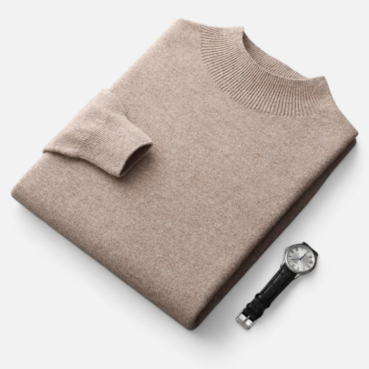 Elegant men's half-turtleneck pullover, a warm & comfortable sweater for versatile autumn & winter apparel.