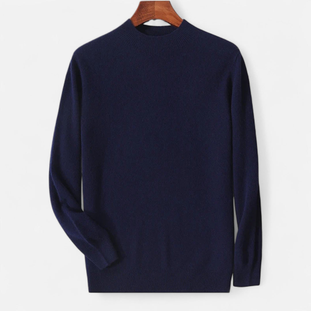 Stylish Valmonti men's half-turtleneck sweater, a comfortable knit pullover for modern autumn & winter fashion.