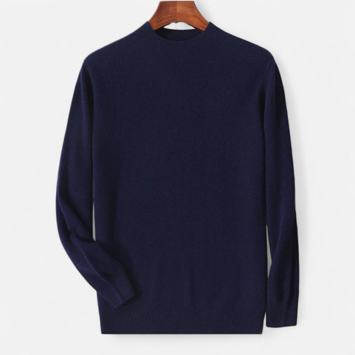 Stylish Valmonti men's half-turtleneck sweater, a comfortable knit pullover for modern autumn & winter fashion.