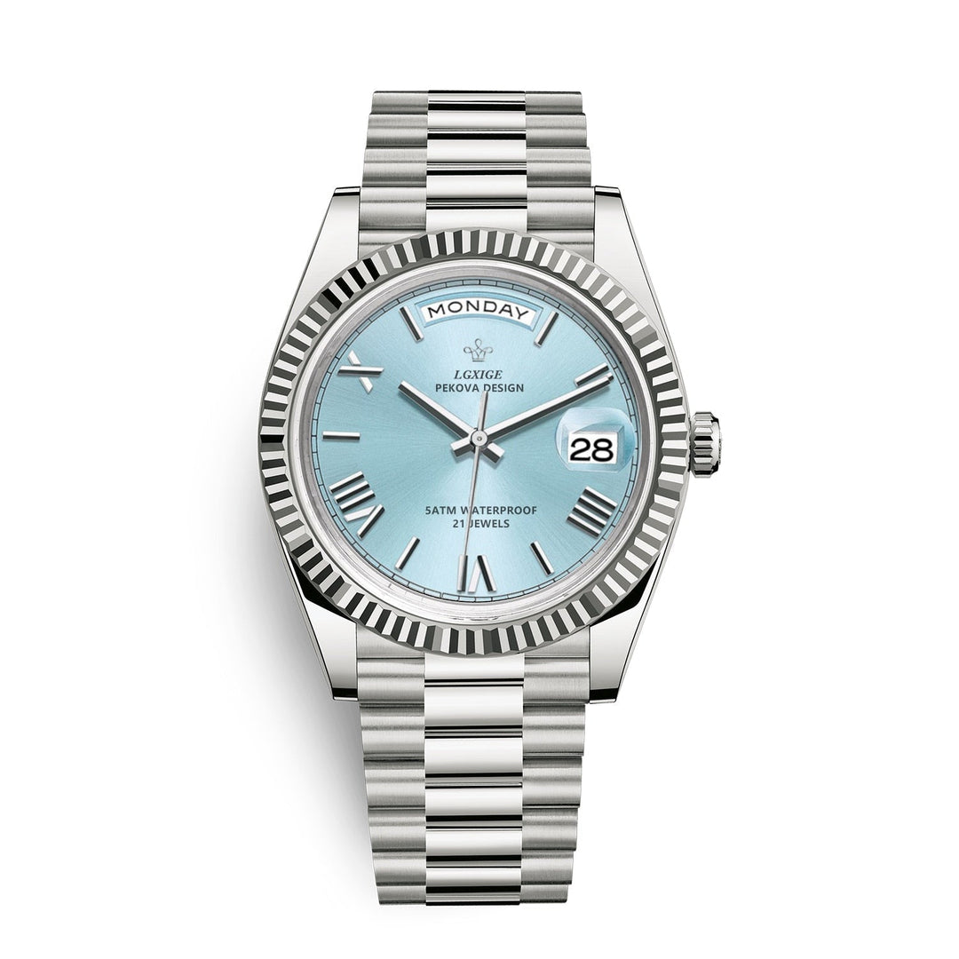 Versatile men's Day Date Quartz Watch, a durable and stylish accessory for business, casual & formal occasions.