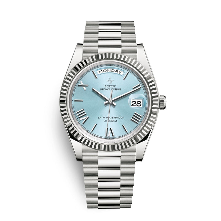 Versatile men's Day Date Quartz Watch, a durable and stylish accessory for business, casual & formal occasions.