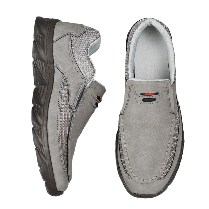 Khaki men's slip-on loafers, combining comfort & casual fashion for versatile wear.