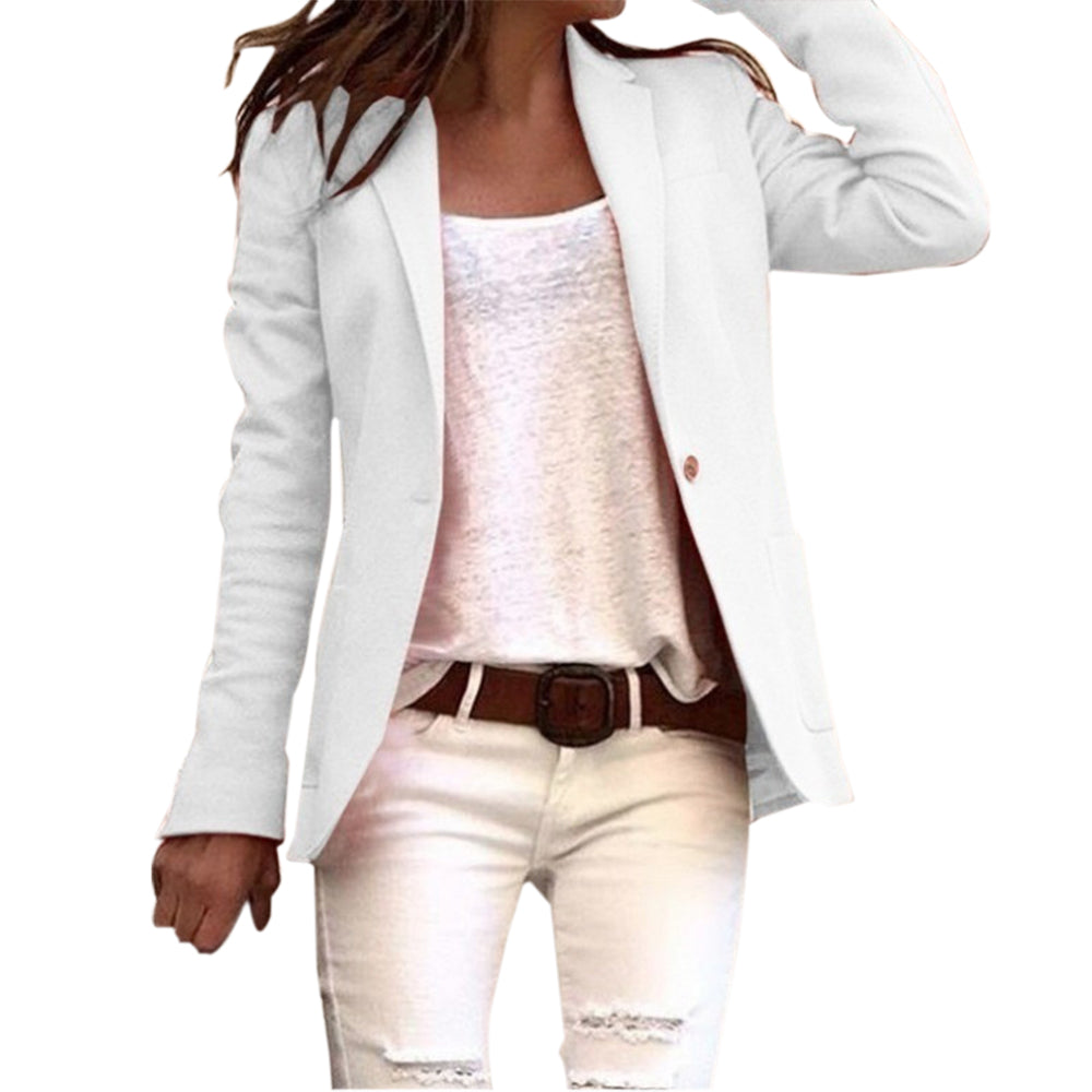 Women's professional lapel collar blazer, perfect for office workwear and business casual style.