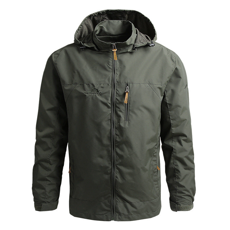 Men's versatile hooded casual jacket for outdoor adventures and everyday comfort.