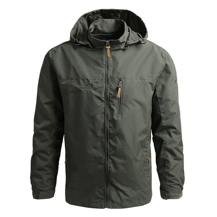 Men's versatile hooded casual jacket for outdoor adventures and everyday comfort.