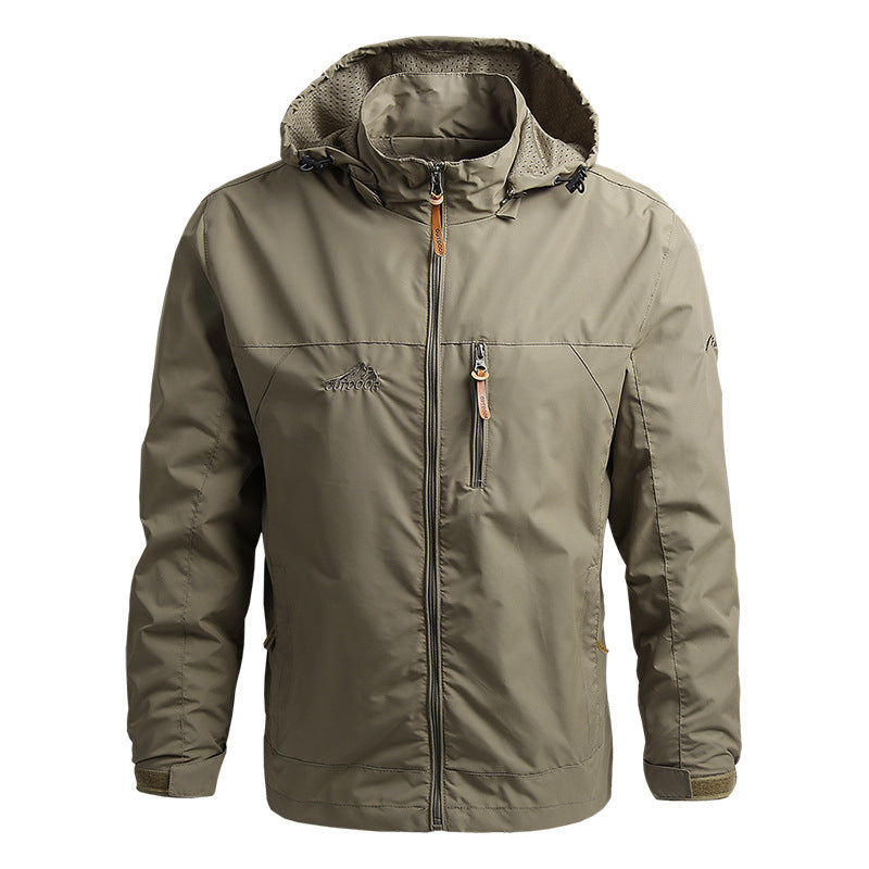 Men's casual hooded jacket, ideal for everyday wear, offering comfort and modern outerwear style.