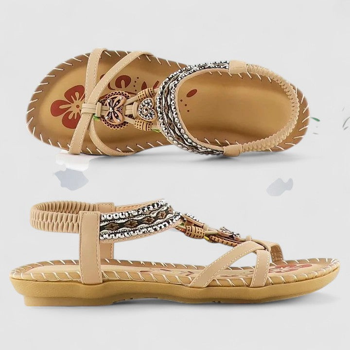 Elegant women's summer sandals, orthopaedic design with arch support for active comfort.