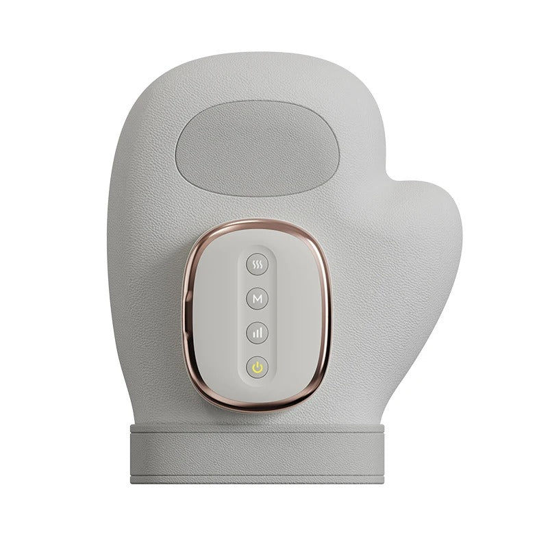 "Versatile hand massager with ergonomic design, 13-airbag compression, and customizable heat therapy for hand relaxation."