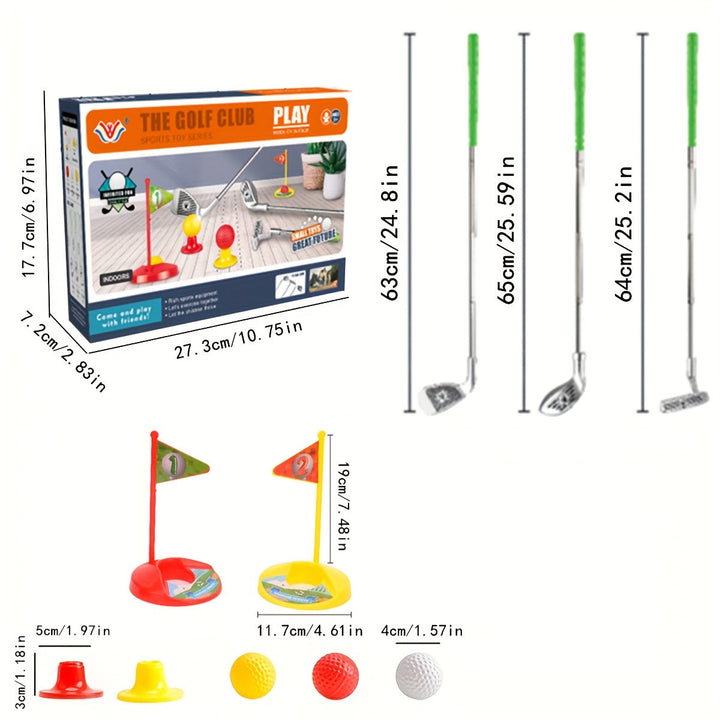 Kids adjustable golf club set, perfect for growing toddlers & children to develop motor skills, indoor/outdoor.