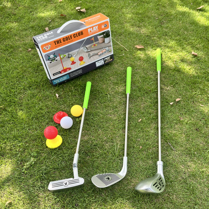 Educational toddler golf set, an ideal kids gift for developing motor skills & active outdoor/indoor play.