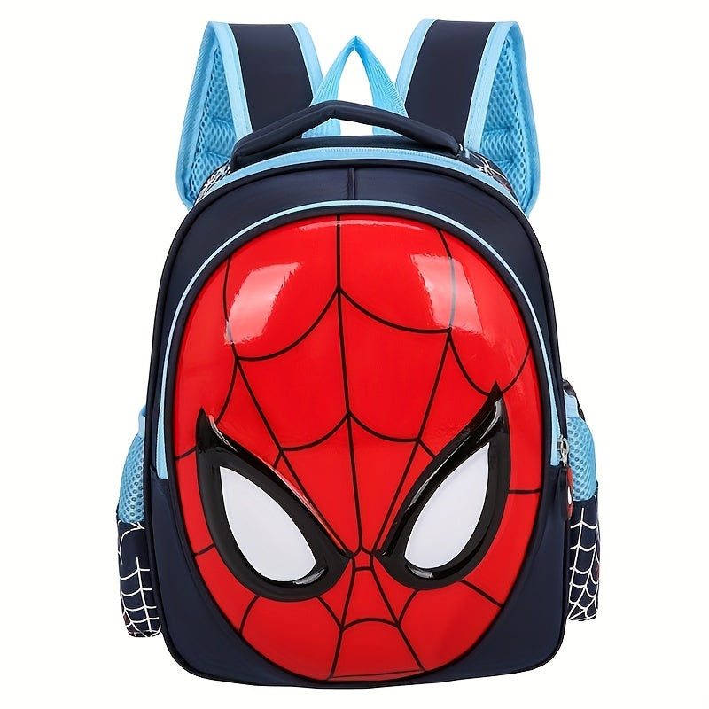 Comfortable Spider-Man boys' backpack with adjustable padded straps & breathable back panel for school.