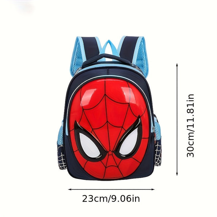 Close-up of a durable zipper pull on a Spider-Man kids' school travel bag, built for adventure.